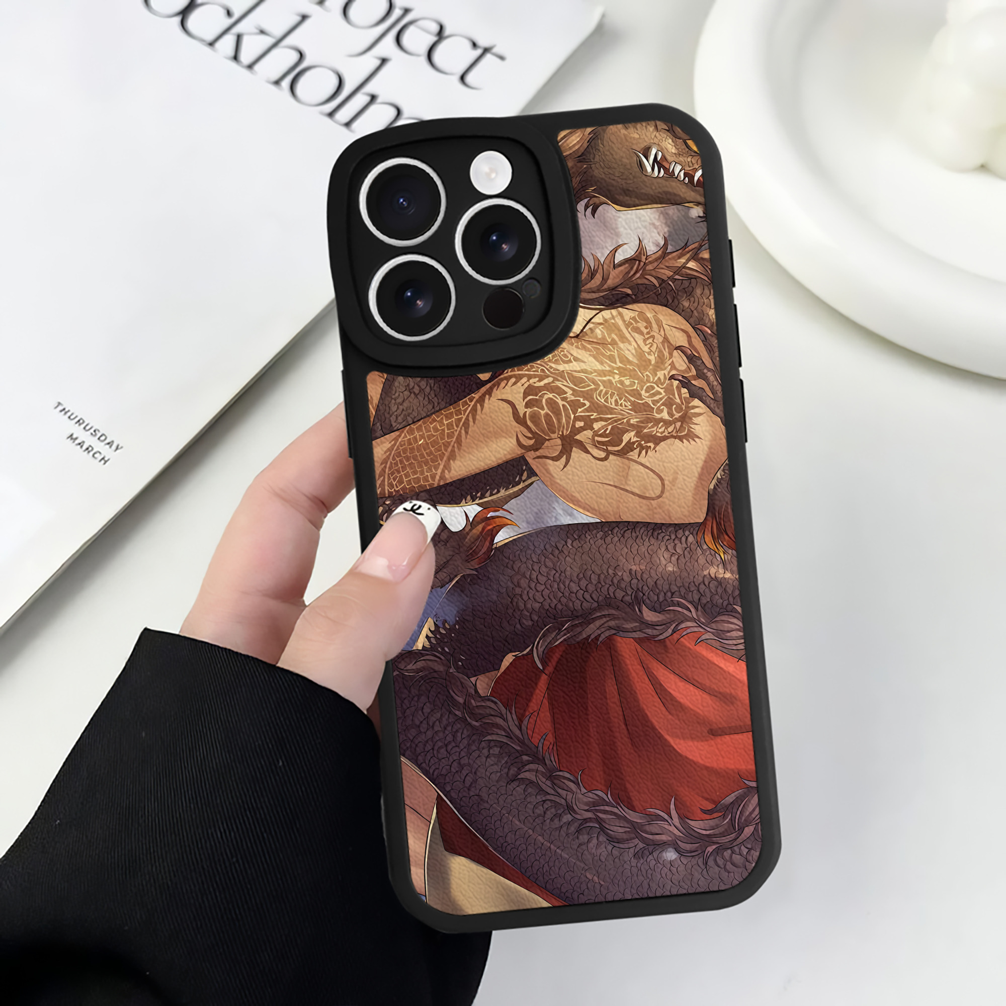 （画像用） 刀剣乱舞 Touken Ranbu 【iPhone 16シリーズ対応】シリコンスマホケース（レザー調） 材質：シリコン